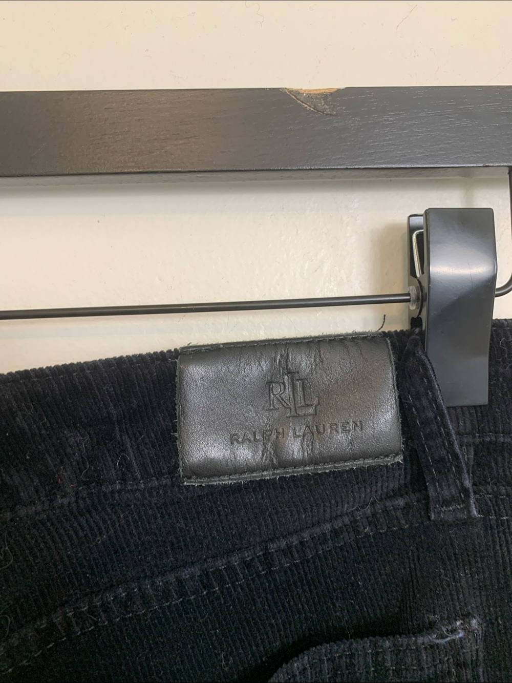 Lauren Ralph Lauren Black Label Black Straight-Leg Corduroy Jeans - Picture 4 of 16